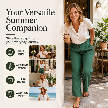 🔥 50% KORTING 👖 Linnen Look Broek – Slank & Comfortabel ✨