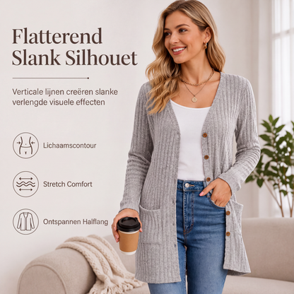 🌸Hot Sale 50% OFF💖Middellange gebreide vest met zakken