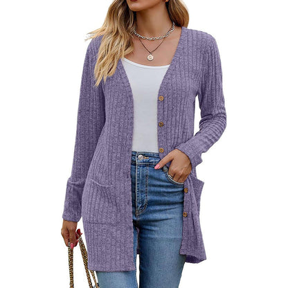 🌸Hot Sale 50% OFF💖Middellange gebreide vest met zakken