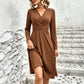 Elegante V-hals midi-jurk voor dames