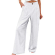 Dames hoge taille wijde pijpen casual broek
