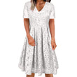🌸 Nieuwe Collectie 👗 Dames Kanten V-hals Jurk – Elegante uitstraling & comfortabele pasvorm