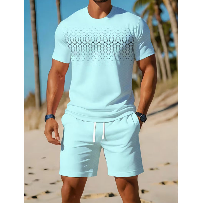 🔥 Bestseller van de Week 👕 Heren T-shirt & Korte Broek Set – Casual stijl, licht comfort & perfecte zomerlook ✨