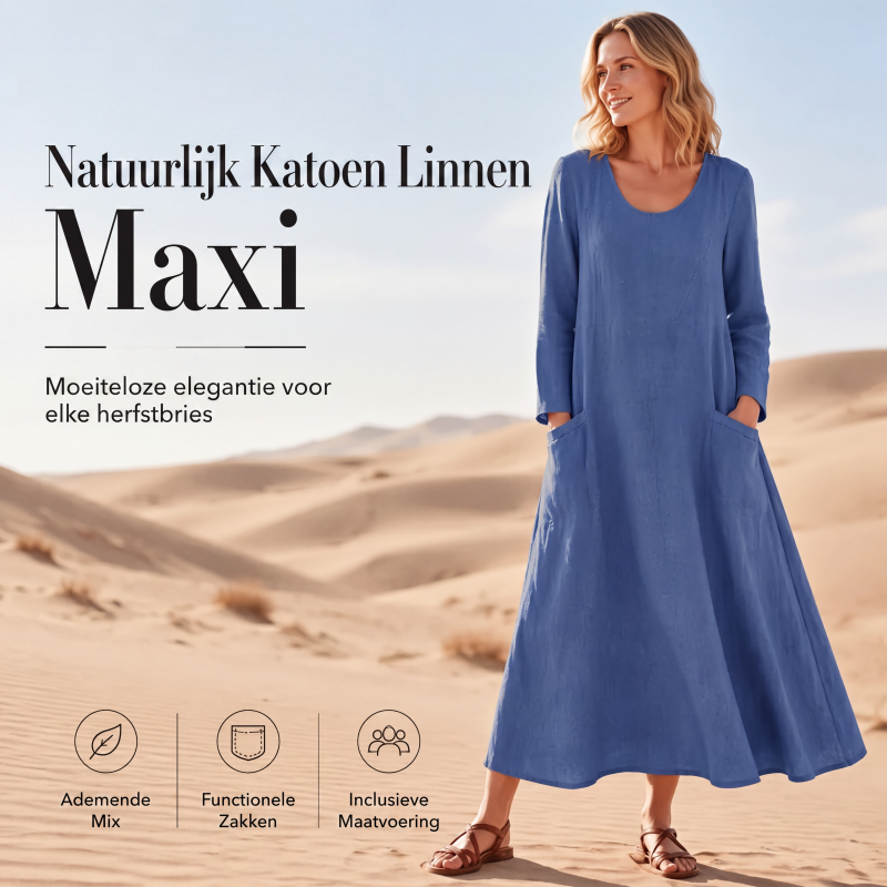 👖 TIJDELIJK 50% KORTING! ✨Damesjurk met effen kleur en lange mouwen