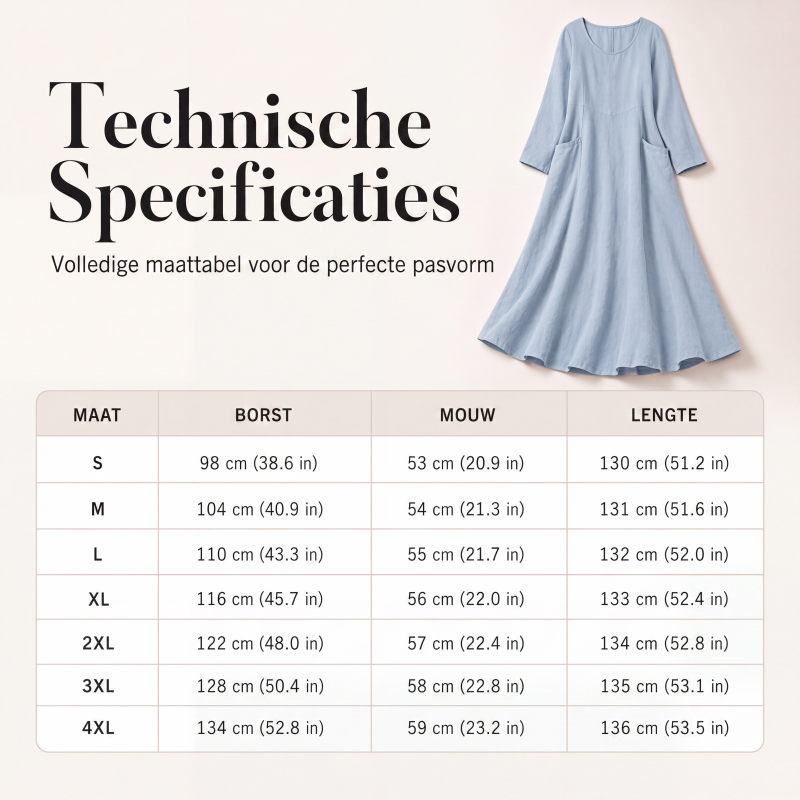 👖 TIJDELIJK 50% KORTING! ✨Damesjurk met effen kleur en lange mouwen