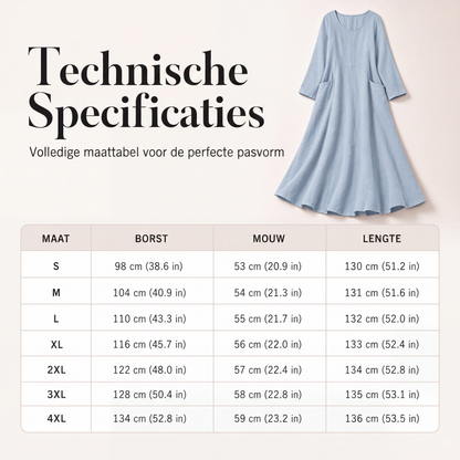 👖 TIJDELIJK 50% KORTING! ✨Damesjurk met effen kleur en lange mouwen