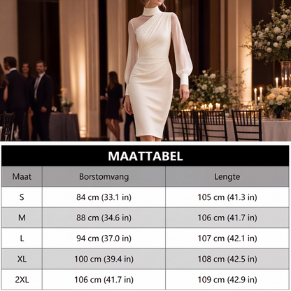⏰Laatste dag uitverkoop: 50% korting💃Bodycon-jurk van mesh met col voor dames