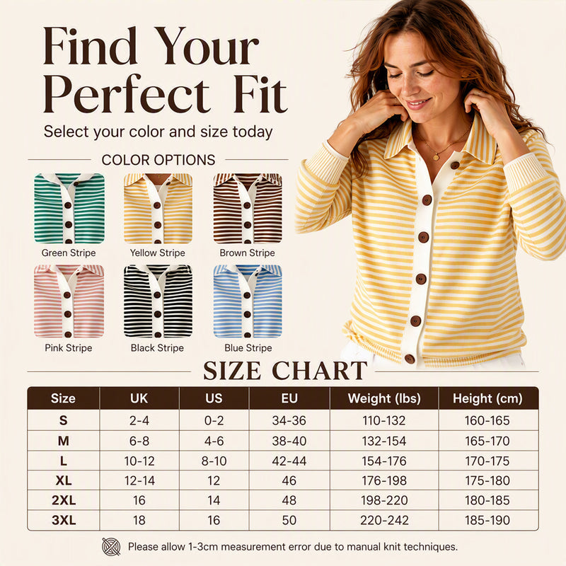 ✨ Nieuwe Collectie 🌸 Dames Gestreept Gebreid Vest – Uniek Design, Tijdloze Stijl & Zachte Comfortabele Pasvorm 💕