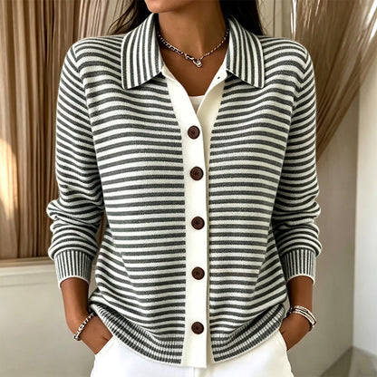 ✨ Nieuwe Collectie 🌸 Dames Gestreept Gebreid Vest – Uniek Design, Tijdloze Stijl & Zachte Comfortabele Pasvorm 💕