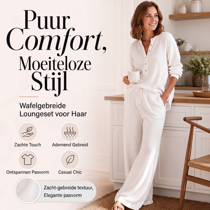 ⏰Laatste dag uitverkoop: 50% korting💃Dames Wafelgebreide Loungeset