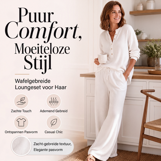 ⏰Laatste dag uitverkoop: 50% korting💃Dames Wafelgebreide Loungeset