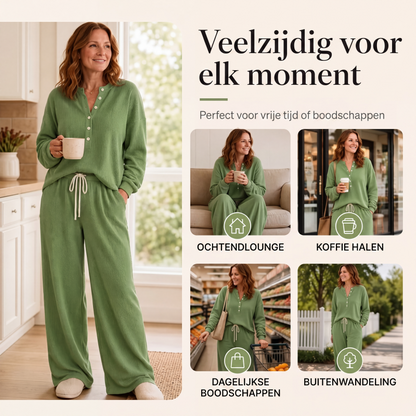 ⏰Laatste dag uitverkoop: 50% korting💃Dames Wafelgebreide Loungeset