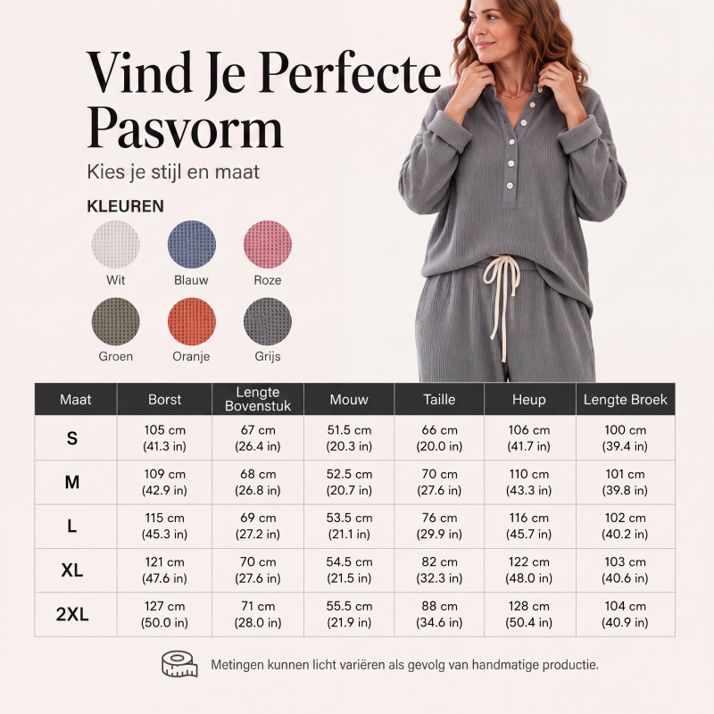 ⏰Laatste dag uitverkoop: 50% korting💃Dames Wafelgebreide Loungeset