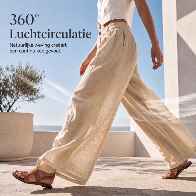 ⏰Laatste dag uitverkoop: 50% korting💃Ademhaling wijde zomerbroek voor dames