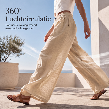 ⏰Laatste dag uitverkoop: 50% korting💃Ademhaling wijde zomerbroek voor dames