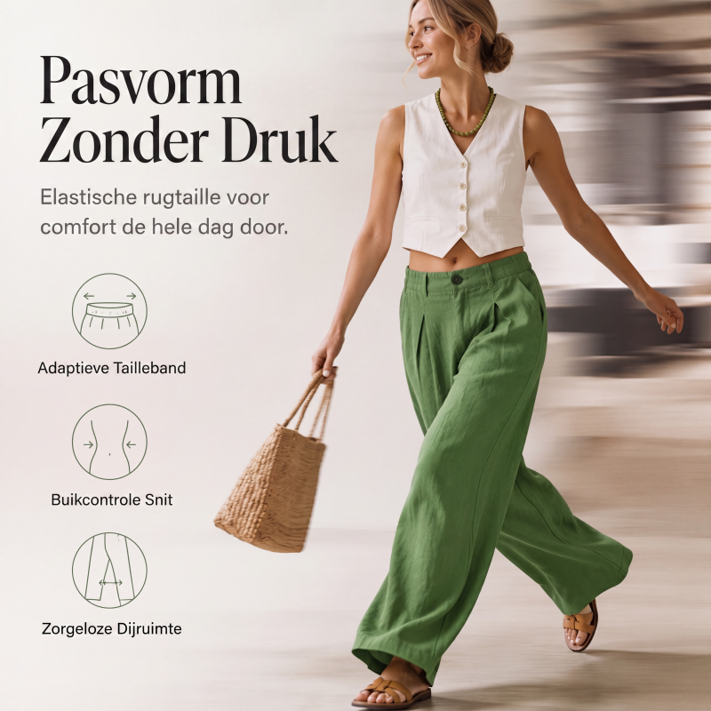 ⏰Laatste dag uitverkoop: 50% korting💃Ademhaling wijde zomerbroek voor dames