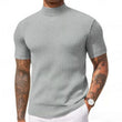 🔥 Nieuw & Trendy ✨ Heren Slim Fit T-shirt met Hoge Kraag 👕 moderne look, comfortabele pasvorm & stijlvolle uitstraling