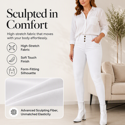 🔥 50% KORTING ✨ Dames High Waist Skinny Broek – Elastische Pasvorm & Mooi Vormgevend Comfort 👖