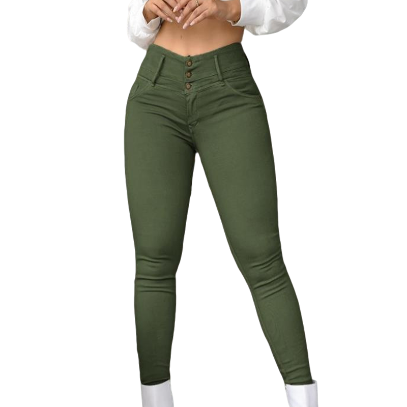 🔥 50% KORTING ✨ Dames High Waist Skinny Broek – Elastische Pasvorm & Mooi Vormgevend Comfort 👖