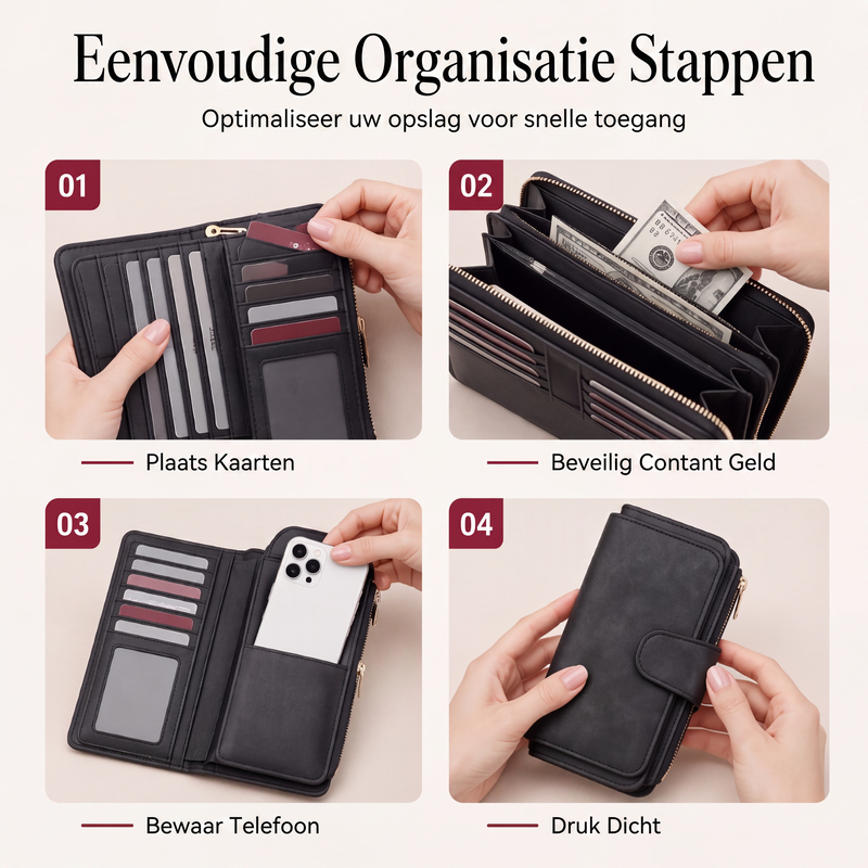 ⏰Laatste dag uitverkoop: 50% korting💃Ruimte portemonnee-clutch