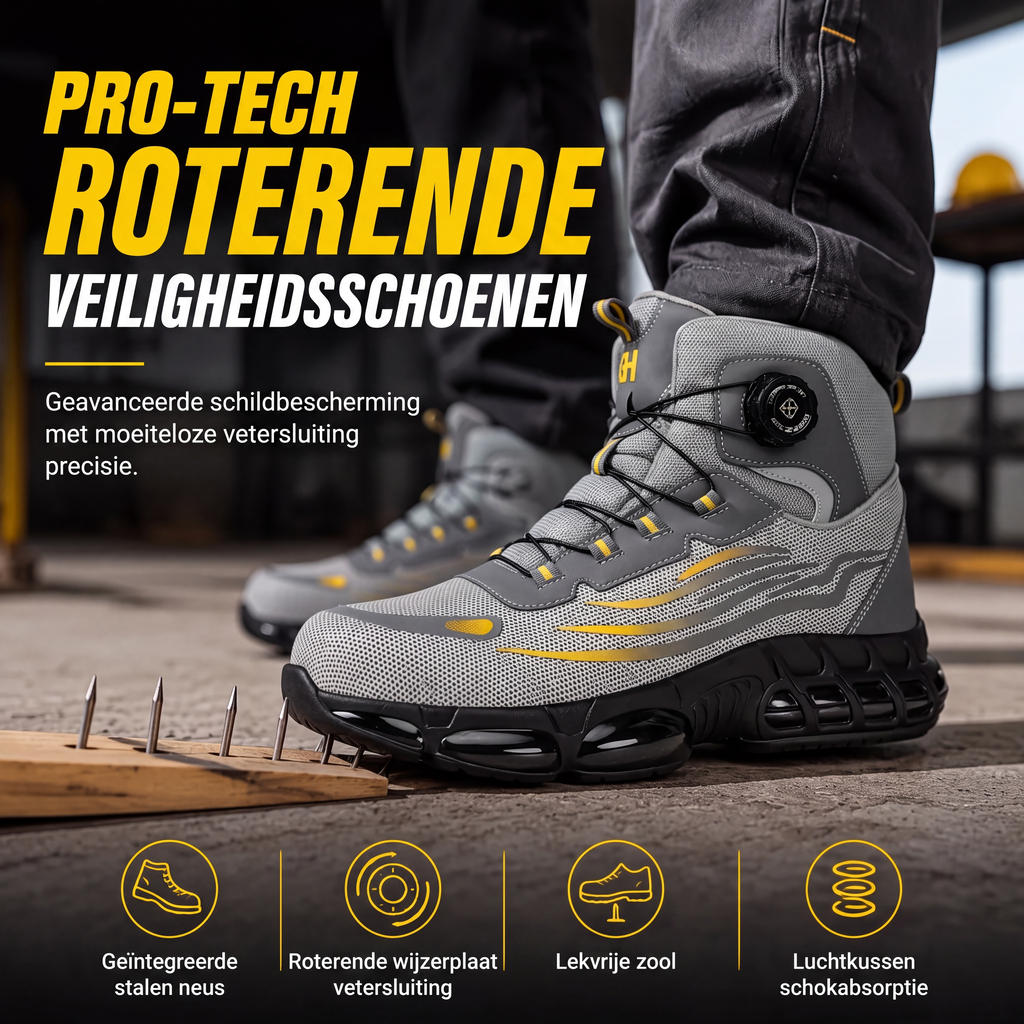 👖 TIJDELIJK 50% KORTING! ✨Hoge veiligheidsschoenen met stalen neus & puntbestendige zool