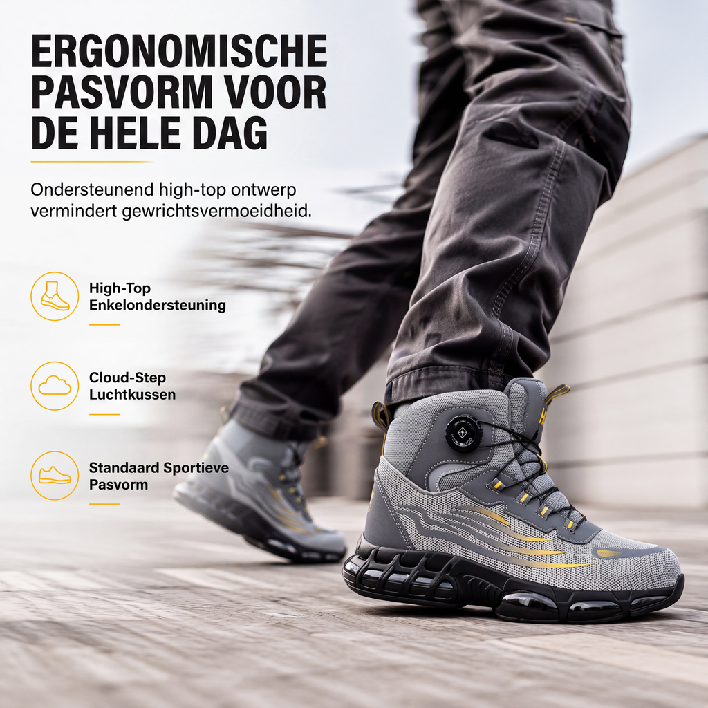 👖 TIJDELIJK 50% KORTING! ✨Hoge veiligheidsschoenen met stalen neus & puntbestendige zool