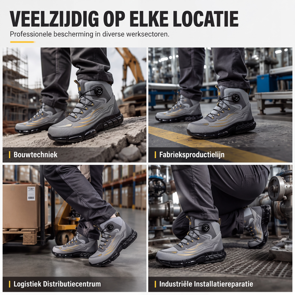 👖 TIJDELIJK 50% KORTING! ✨Hoge veiligheidsschoenen met stalen neus & puntbestendige zool