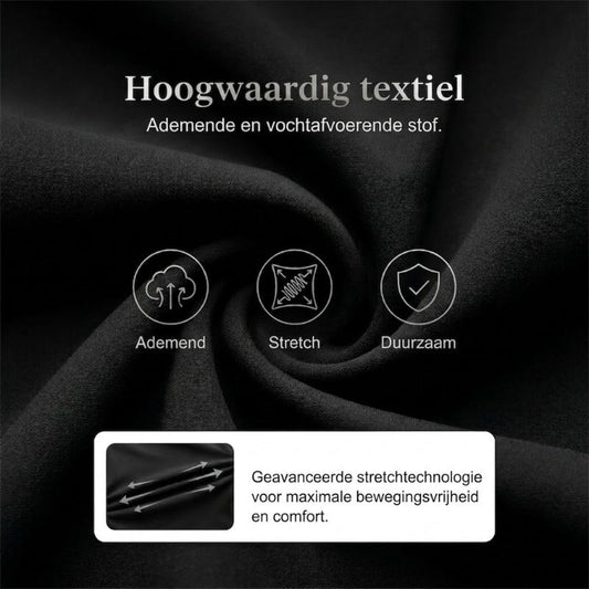 ⏰🎁Hoge elastische broek voor dames met zakken met ritssluiting