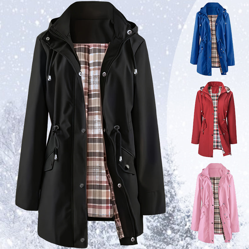 🔥Hot Sale 50% de réduction🔥Vestes décontractées de couleur unie, manteaux coupe-vent imperméables, coupe-vent à capuche